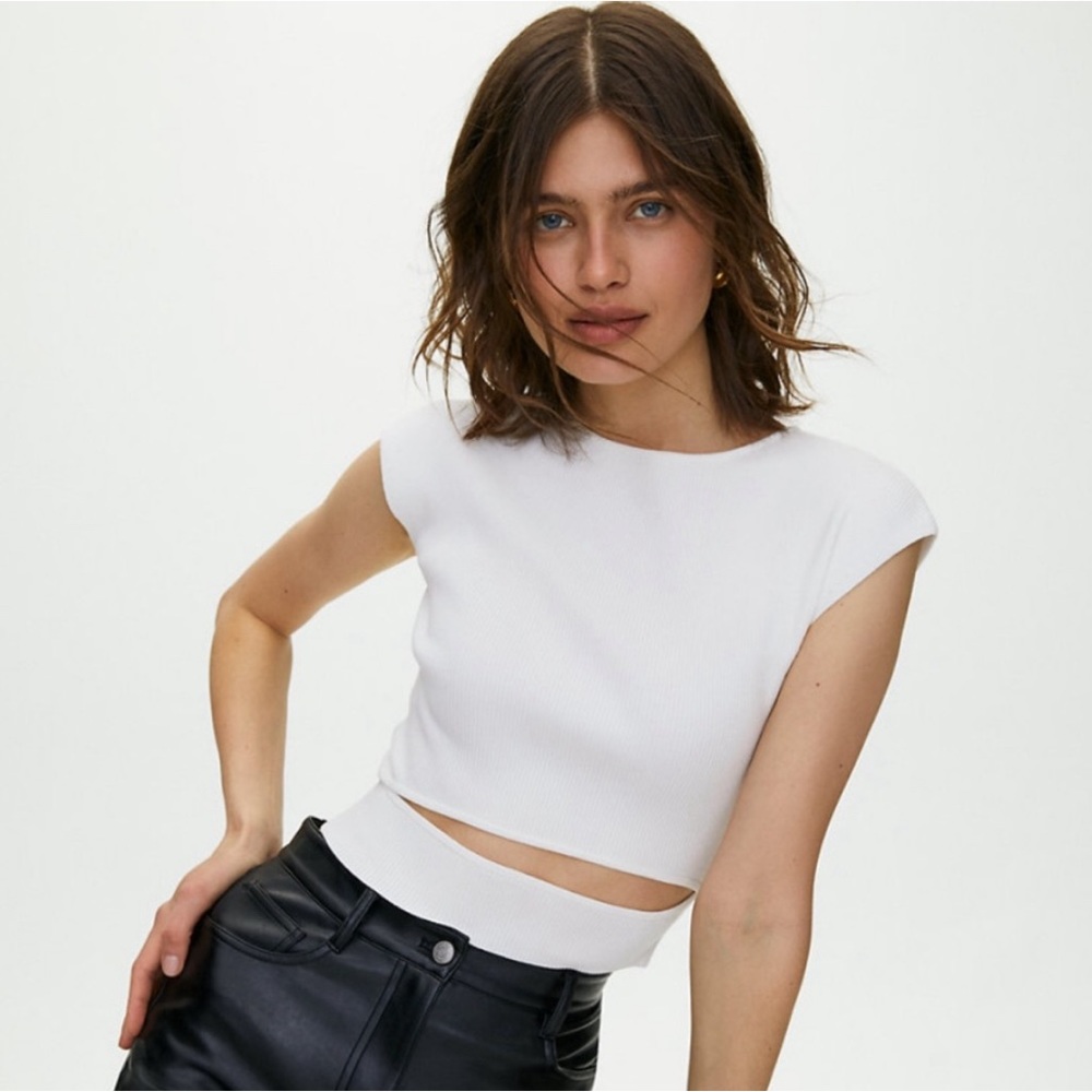 Aritzia Wilfred cut-out knit top - Picture 6 of 7